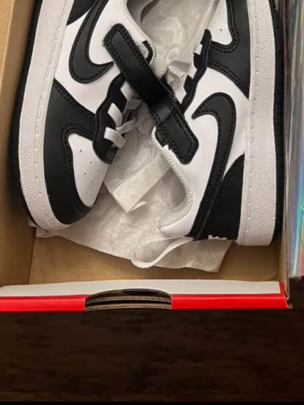 Toddler Black & White Low-Top Nike